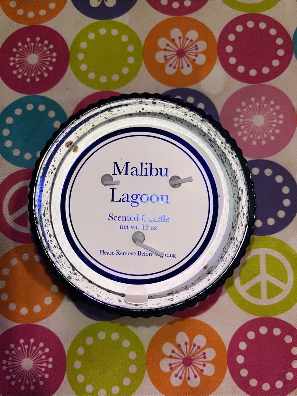 Target Malibu Lagoon Scented Candle - White and Blue